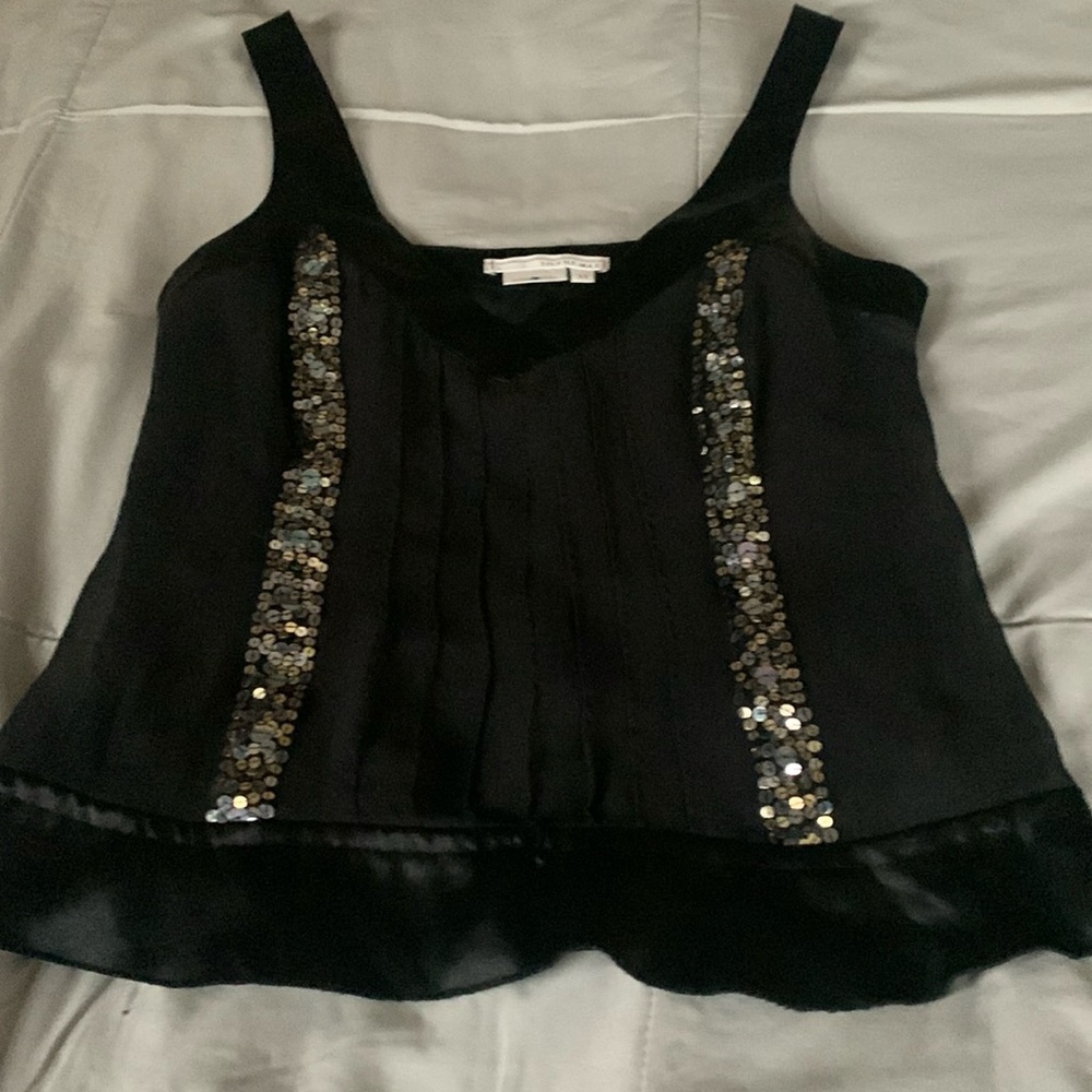 Black sequin tank top great condition Size XS